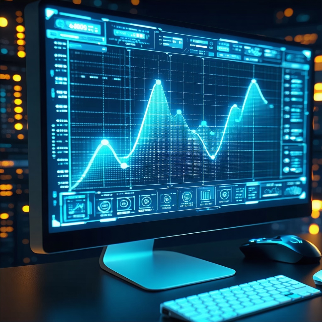 high tech monitor showing adapting to changes in finances